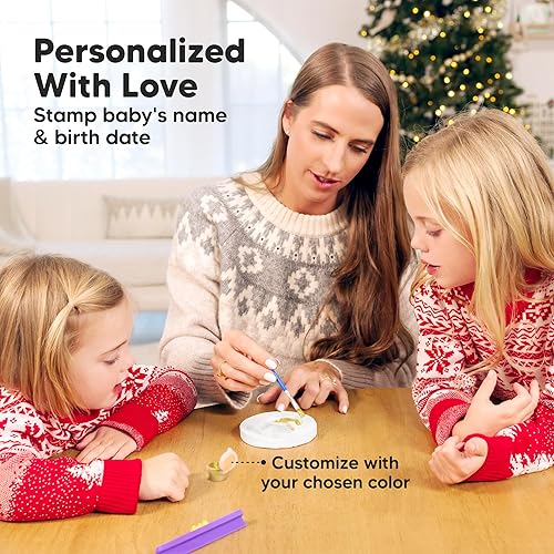 Miniatura 7 de Kit de huellas y manos para bebés  Kit personalizado de impresión de pies de bebé para recién nacido  Kit de huellas de bebé para niños pequeños