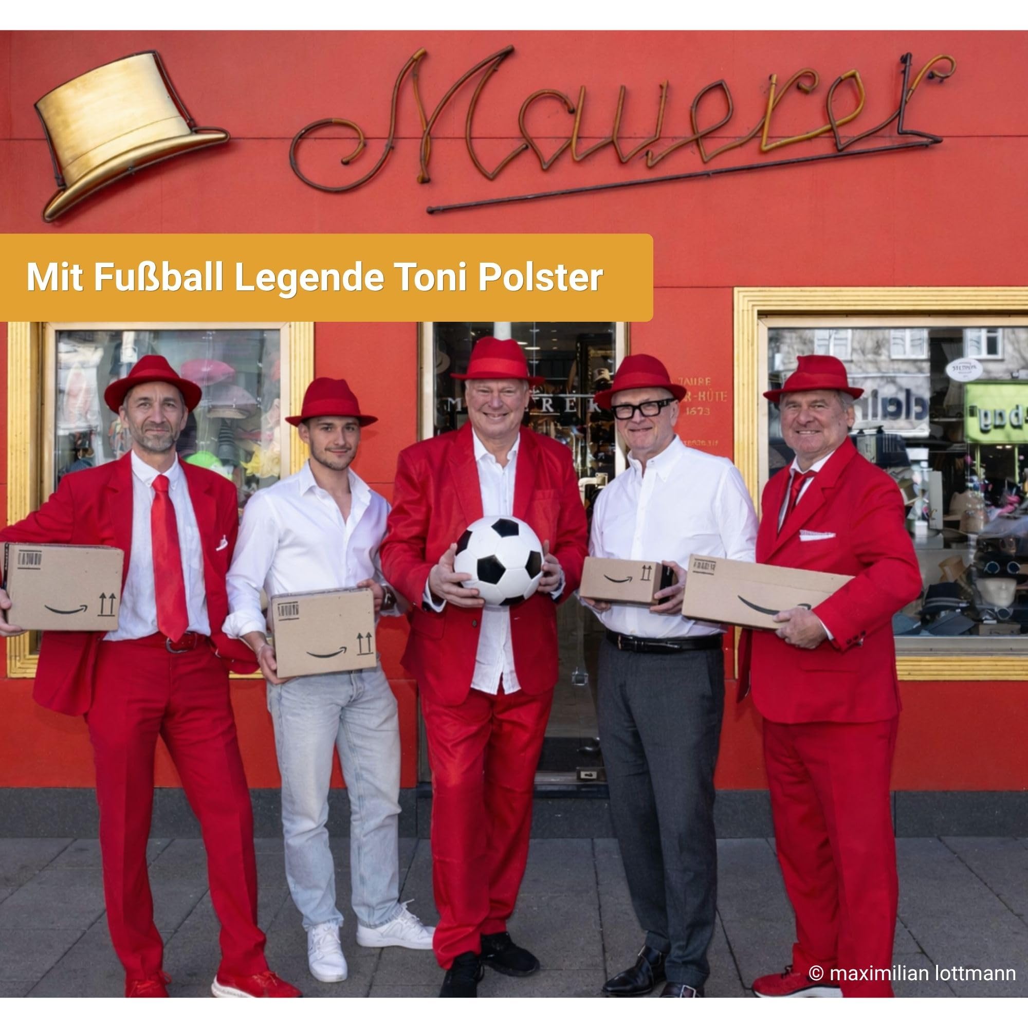 Red Hot Austrian Fan Hut - WM-Fanartikel - roter Trilby Hut