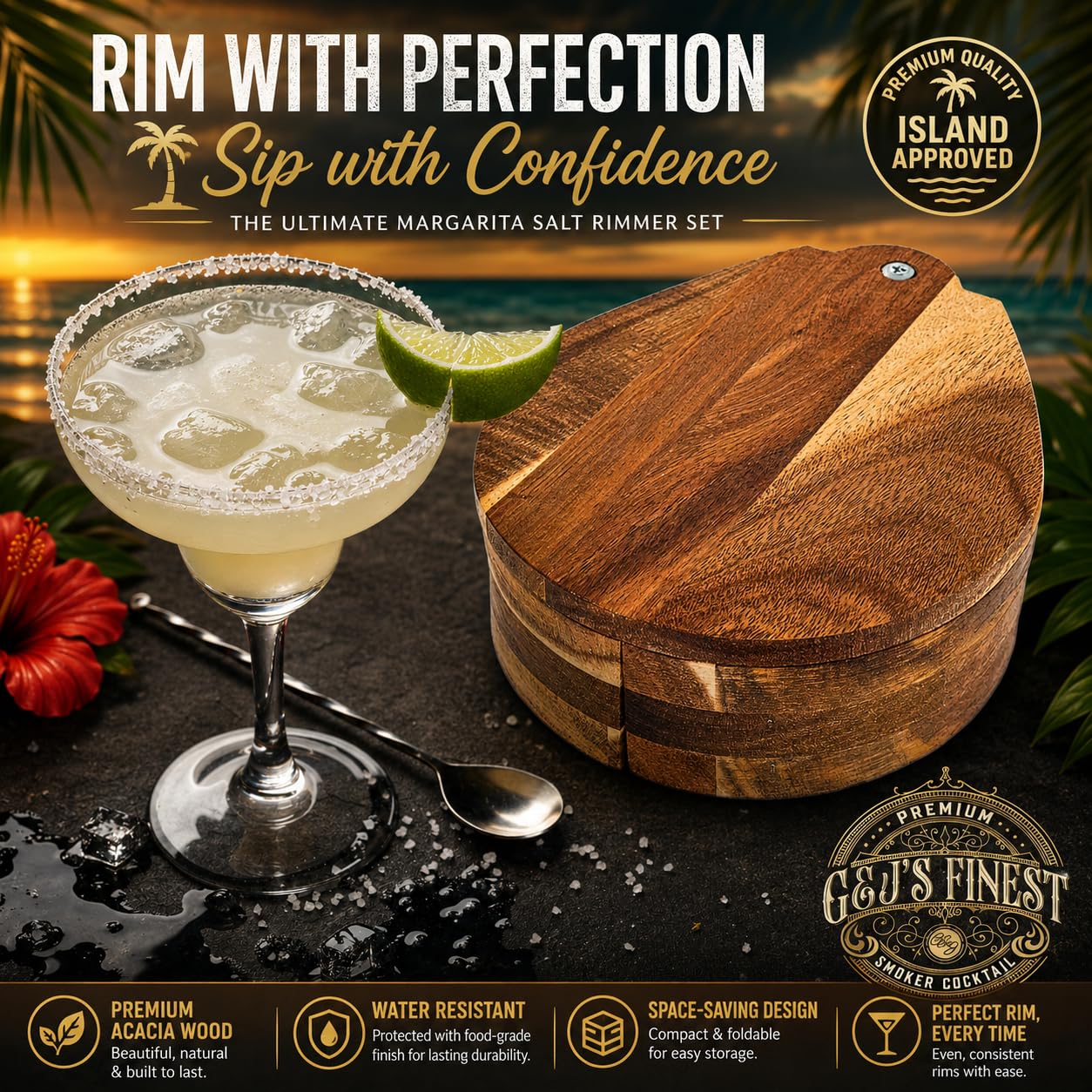 Margarita Salt Rimmer Set - Elevate Your Cocktails -2 Margarita Salt Rimmer Set - Elevate Your Cocktails -2