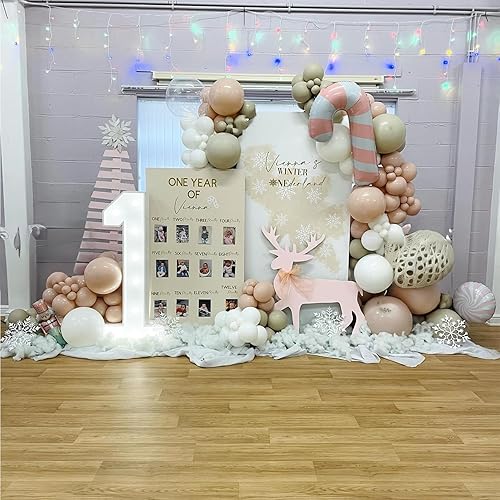 Miniatura 7 de Globos rosas y verdes retro salvia, verde oliva, rosa, beige, dorado metálico, confeti, globos de látex para Pascua, selva, safari, Navidad, bosque,