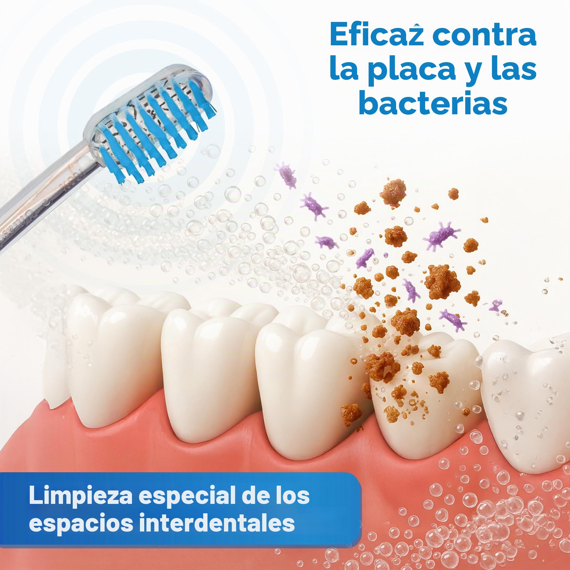 emmi®-dent Metallic Cepillo de Dientes Eléctrico Ultrasónico (Set Básico Blanco) I Ideal para Dientes y Encías Sensibles I Cepillado Óptimo sin Frotar I Hasta 12 Días de Batería