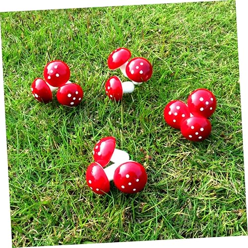 Miniatura 4 de Amosfun 12 mini figuras de hadas, decoración de guirnalda de plantas en maceta, miniaturas de hongos, adornos de árbol de Navidad, decoraciones de