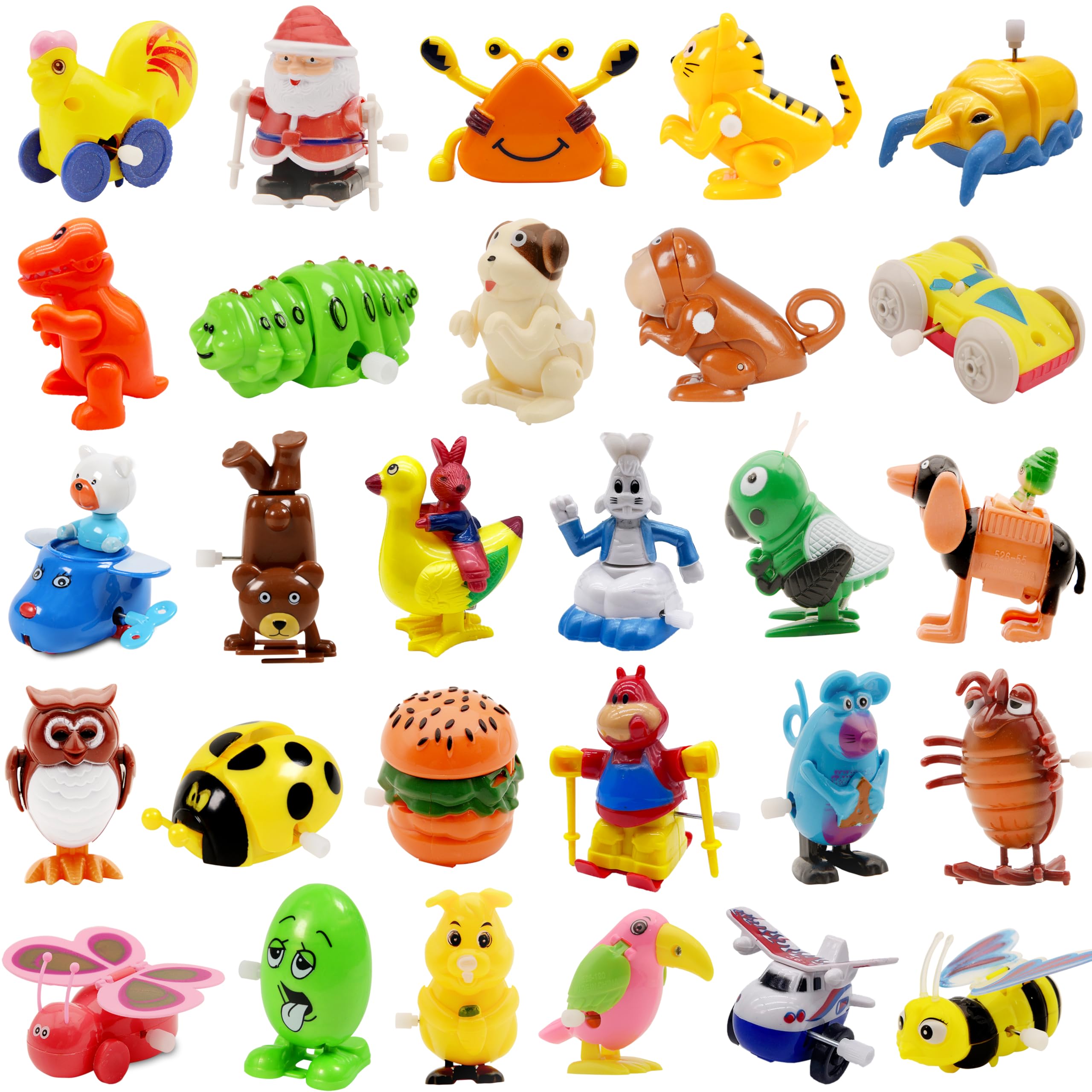 Wind Up Toy,28 Pack Assorted Clockwork Toy Set, Wind Up Animal Party Favors Toy Great Gift for Boys Girls Kids Toddlers(Contents and Color May Vary)