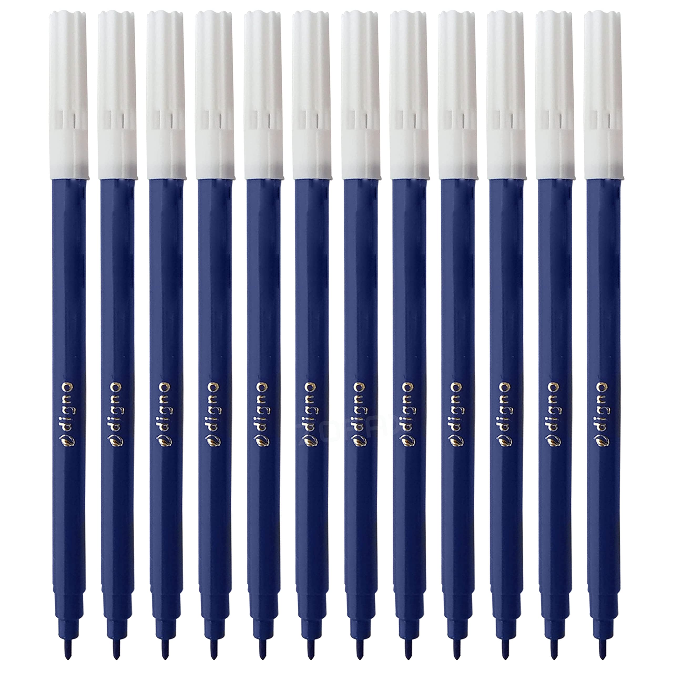 Colouring Pens, BLUE, Pack of 24, Felt Tip Pens for Drawing Colouring Sketching Marking, Ideal for School Office Home, PATELL Black Ball Pen