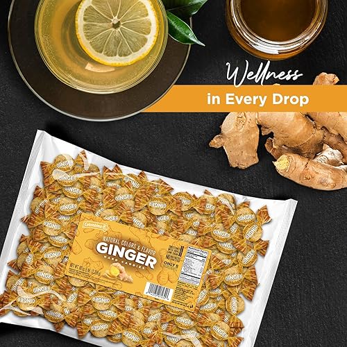 Miniatura 5 de Caramelo duro de jengibre 150 caramelos de jengibre con color natural caramelo envuelto endulzado con 100 azúcar de caña paquete de dulces a granel