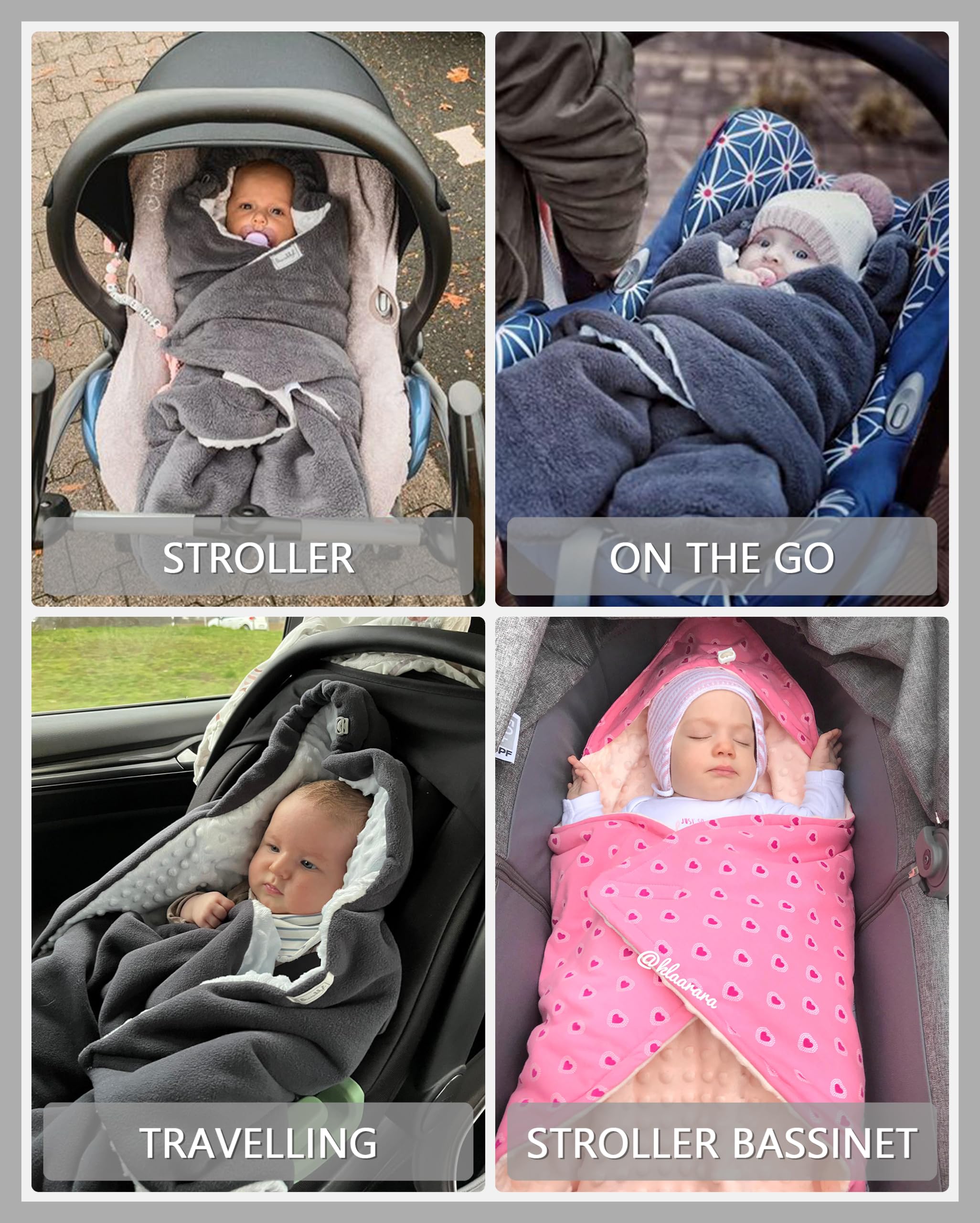 Skiphop Carseat Cover Infant Winter Wool Car Seat Blanket