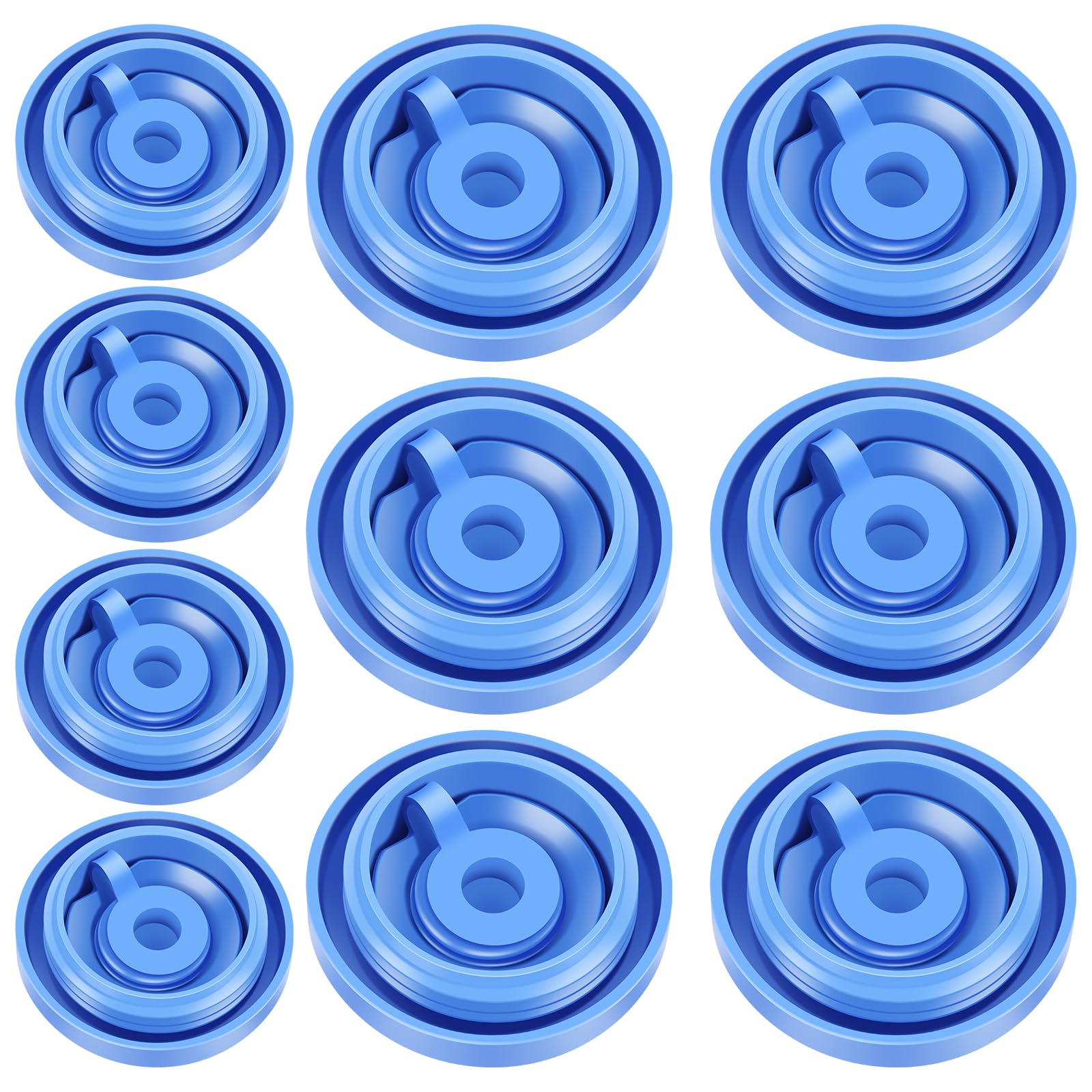 10 tappi per bottiglie d'acqua in silicone, per bottiglia d'acqua da 5 galloni, tappo a vite standard da 55 mm