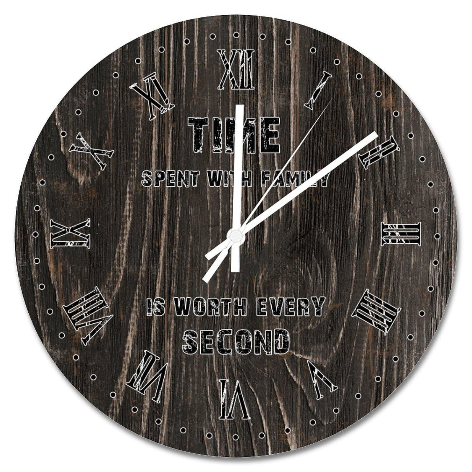 Horloge murale silencieuse 38 cm pour chambre et salon rétro