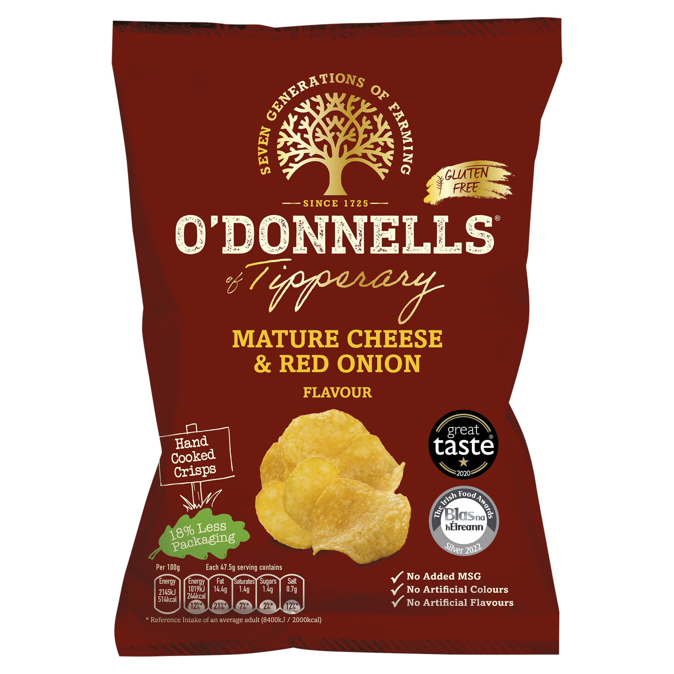 O'DonnellsCheese & Onion 47.5g (1.7oz) 8 Pack