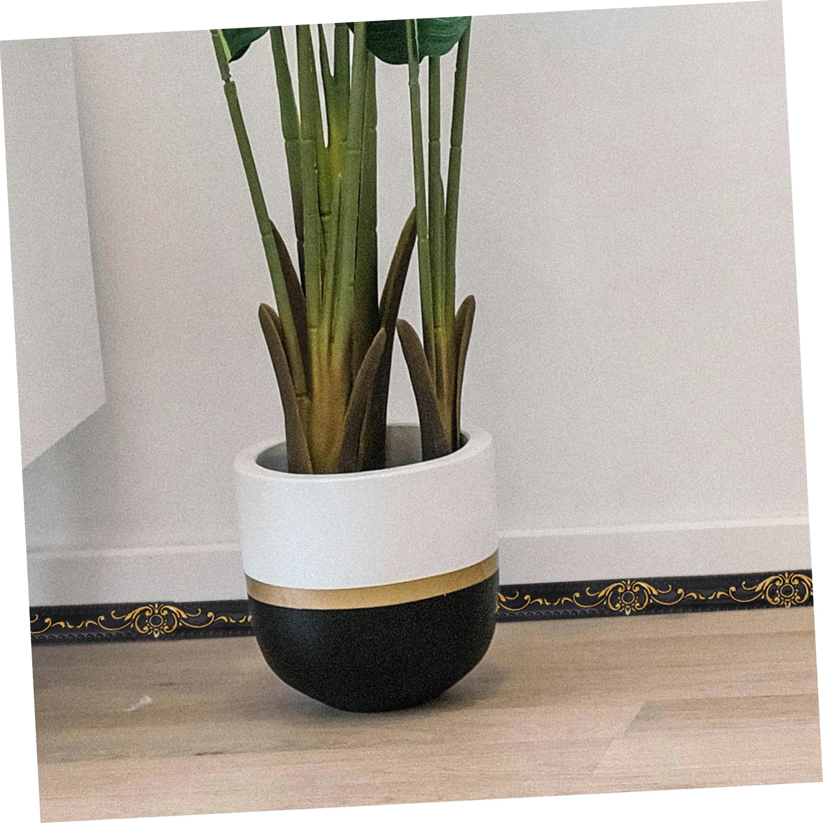 Moldura de Pared Autoadhesiva de Pvc Negro para Borde