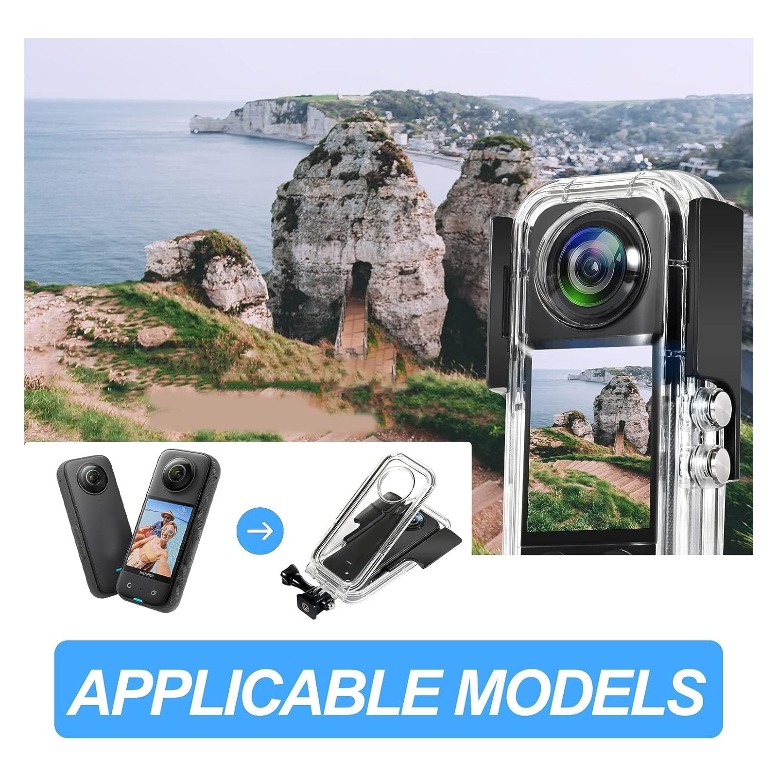 lyrlody Custodia Impermeabile per Insta360 X3, Profondità 131ft