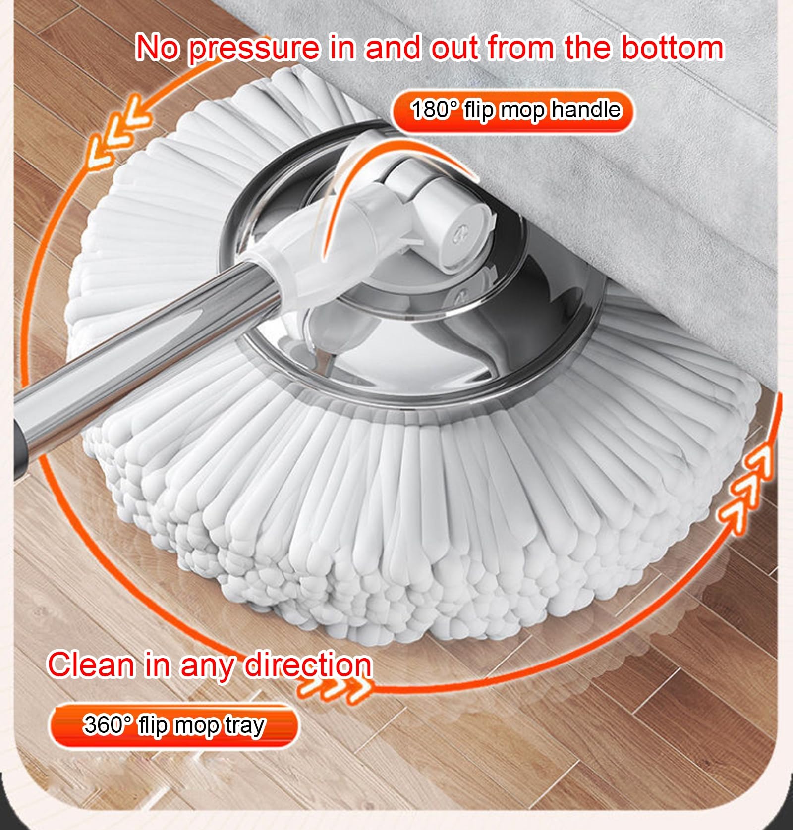 Juego de escobas giratorias extragrandes Pantyhore, no Lavables, para Limpieza Manual. Una Escoba es una Escoba para Limpiar el Suelo. Cubo de Escoba de deshidratación doméstica