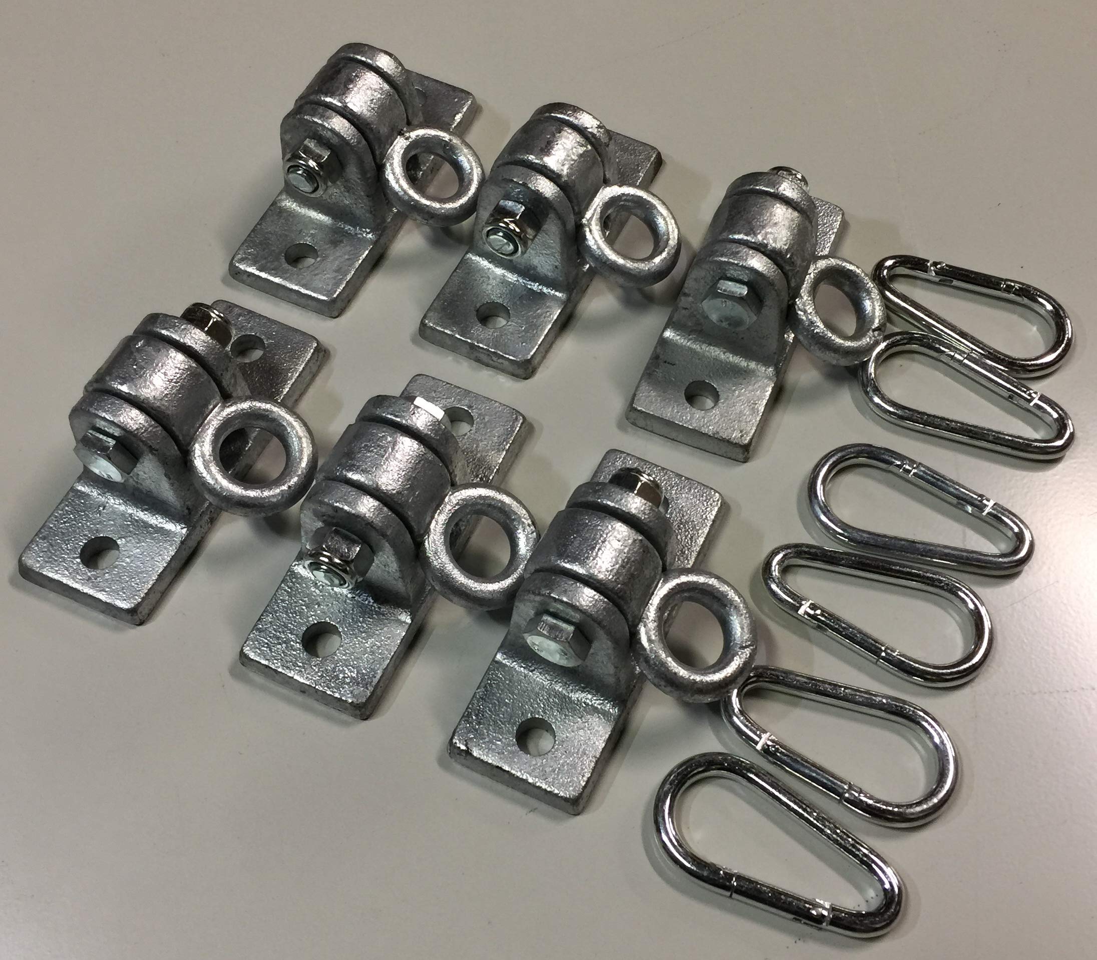 swingsetaccessories.com 2 Hole Ductile Iron Hanger Set (Set of 6)