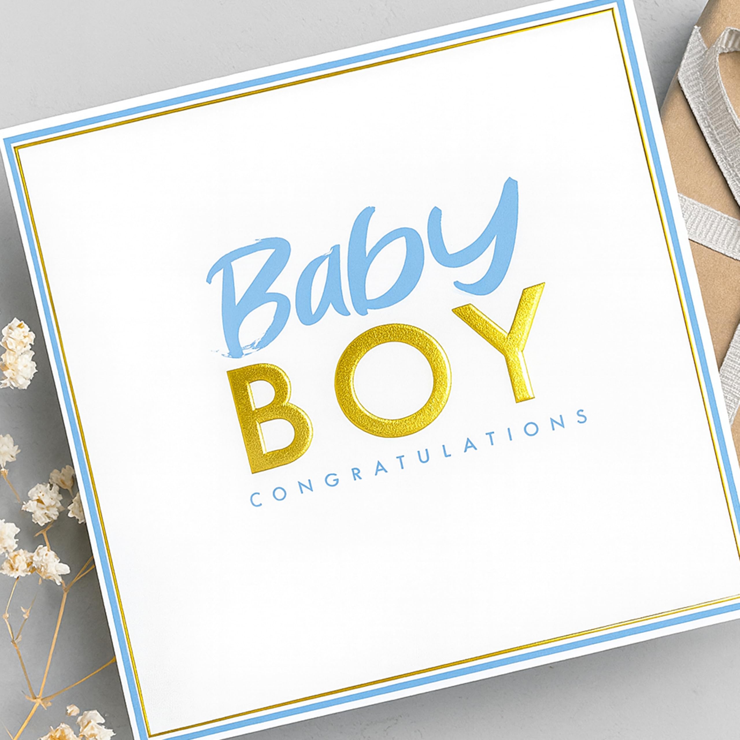 Greeting Card - New Born | CONGRATULATIONS | BABY BOY | (Standard Card)