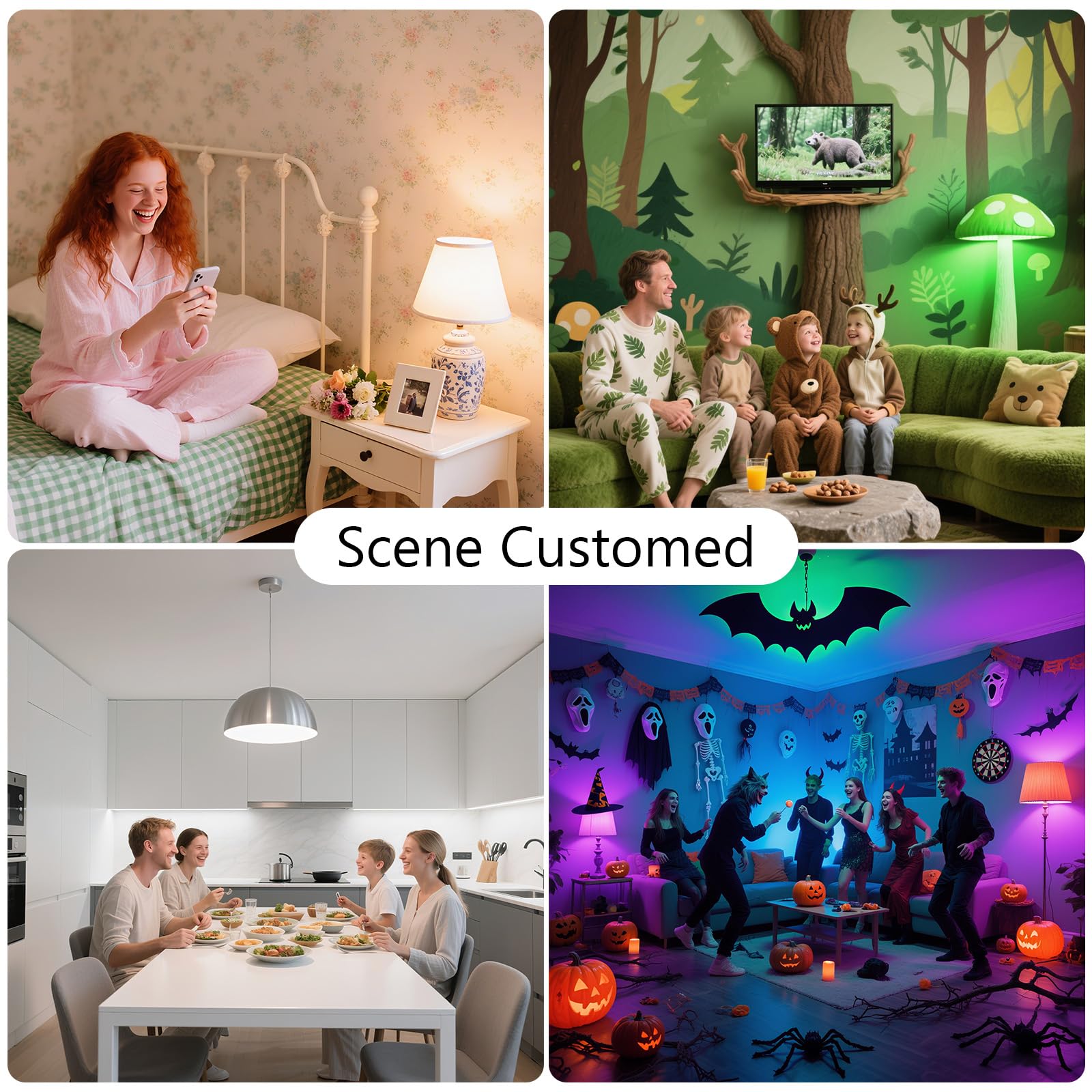 DAYBETTER Smart Light Bulbs, Smart Bulb That Compatible with Alexa & Google Home, 2.4G WiFi Bluetooth Alexa Light Bulbs, RGBCW Color Changing LED Light Bulb, 60W Equivalent, 800LM, 6Pack