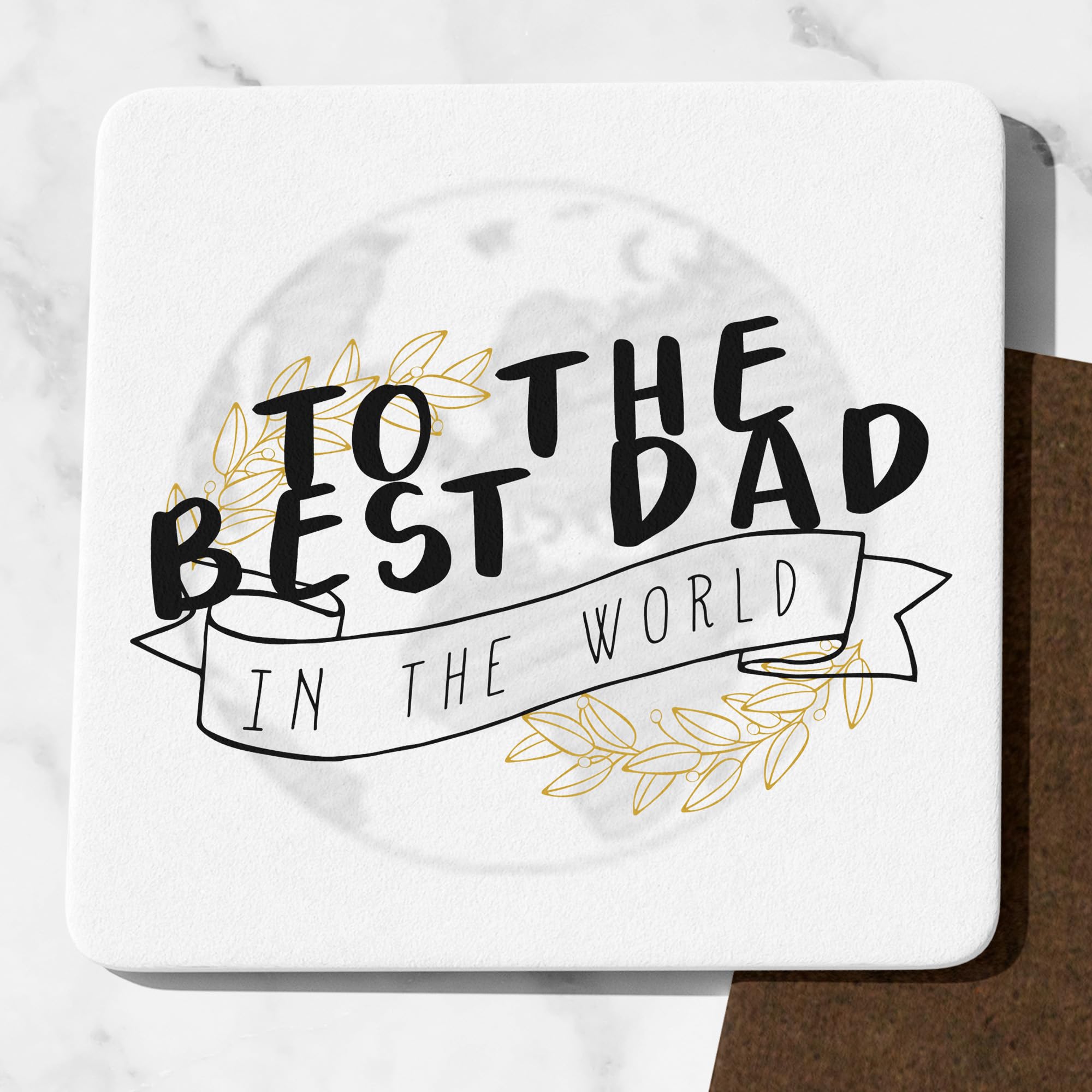 Mugged Off To The Best Dad In The World Coaster Birthday Gift Father's Day Present Christmas Daddy Gifts, 513207