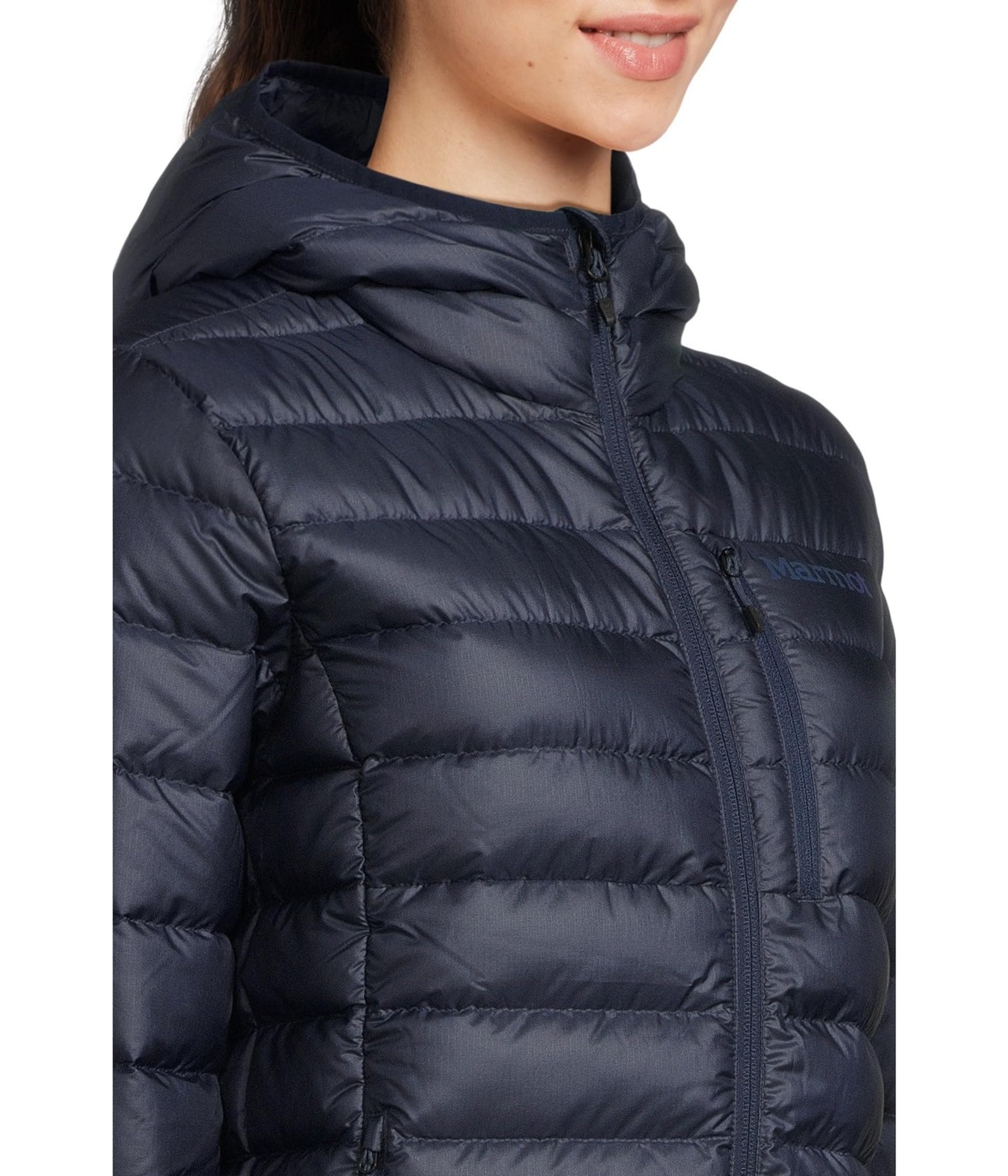 Marmot Wm's Highlander Hoody Piumino caldo, cappotto invernale isolato con cappuccio, Giacca da Esterno Leggera, Funzionale Traspirante e Antivento Donna (Pacco da 1)