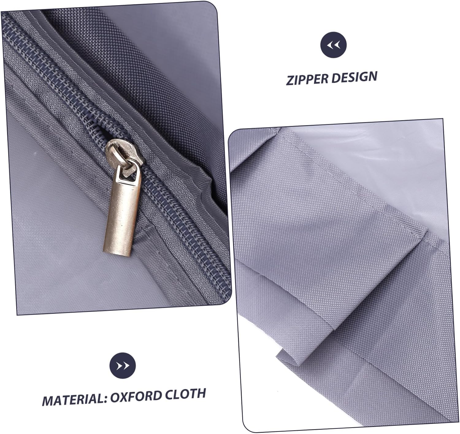 GLEAVI Clear Oxford Clothes Cover for Hanging Garment Rack Suit Bag for Seasonal Clothing Gray Narrow Practical Storage for Coats and