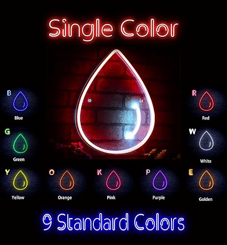 Miniatura 2 de AdvPro Muestra de neón LED de silicona de la flexión de la gota de agua - blanco - st16s32-fnu0070-w