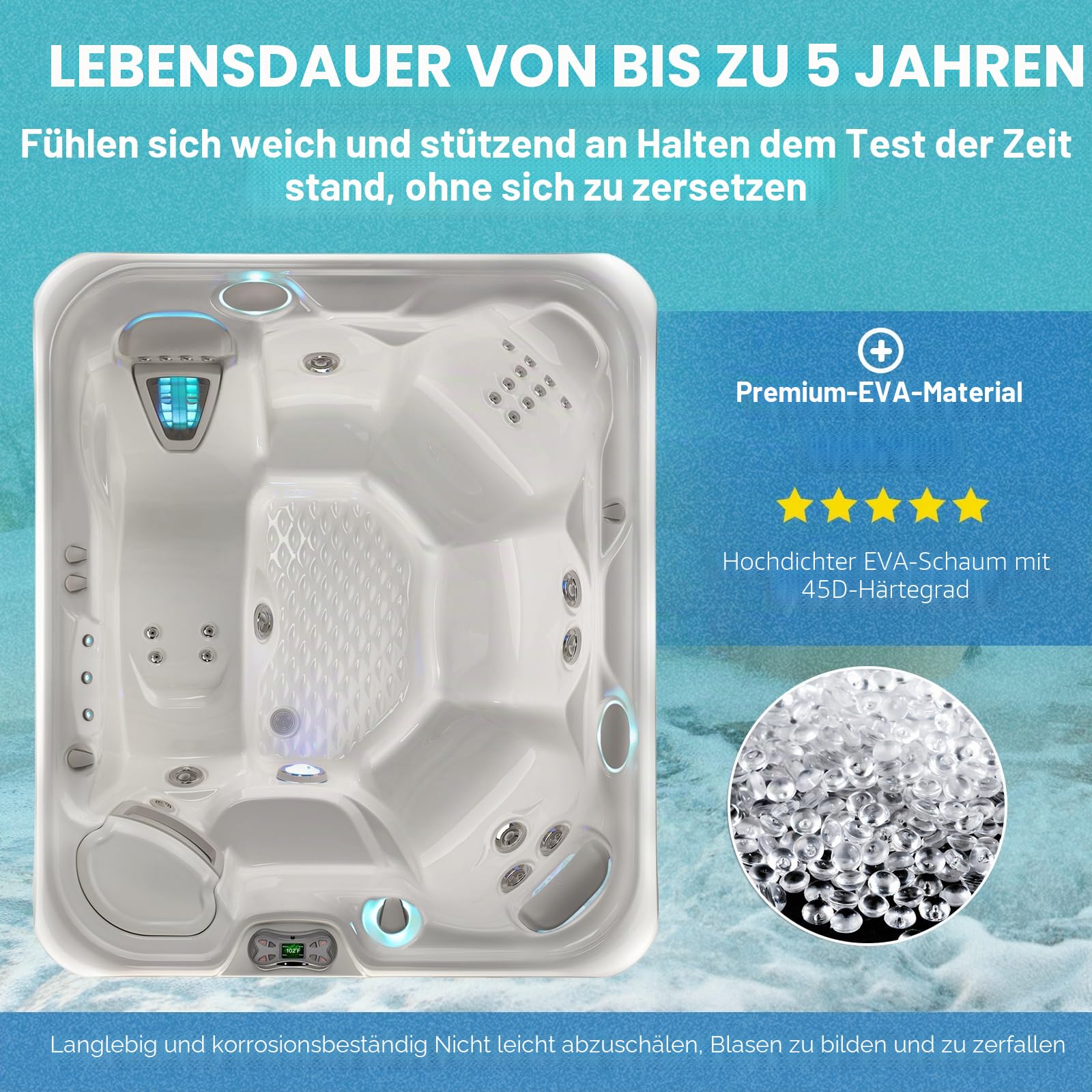 3er Pack 1411501 77228 Spa Nackenkissen für Hot Spring Highlife Serie ab 2014, 35,6 cm L x 14,9 cm B, kühles Grau, Whirlpool-Kopfstützenkissen für Watkins, fünf Jahre kostenloser Ersatz
