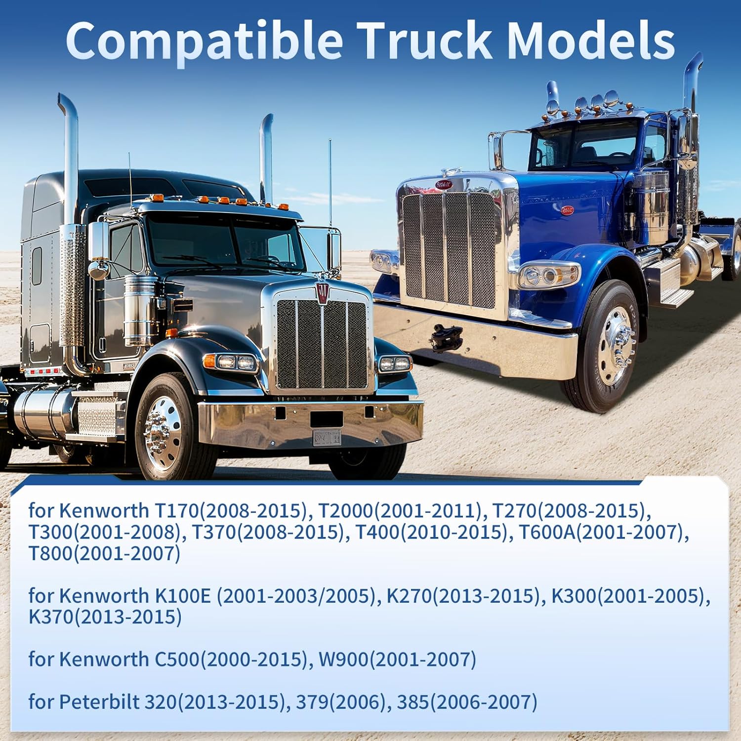 AC Compressor with Clutch Automitive Replacement Air Conditioning Compressor Compatible with Kenworth C500 K270 K370 T170 T270 T370 T400 W900 Peterbilt 320 379 385, Replace # CO-4759C