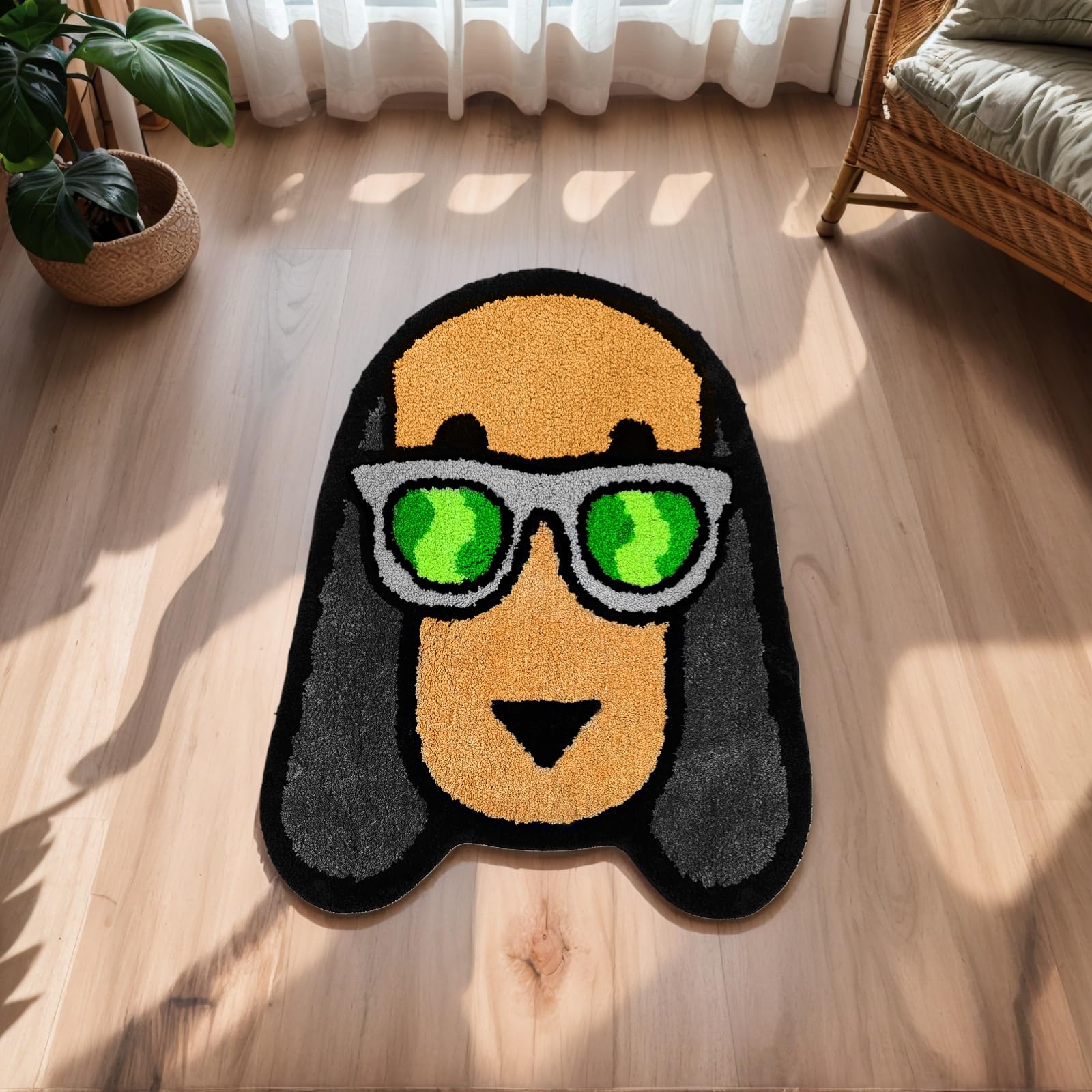 HYPEECE West Coast Boss Dogg Rug, Cool Rugs for Bedroom, Rapper Rug for Hip-Hop Lover, High-Pile Soft Flocking Cool Room Decor for Guys, 24”×28” (boss Dogg) — image 1