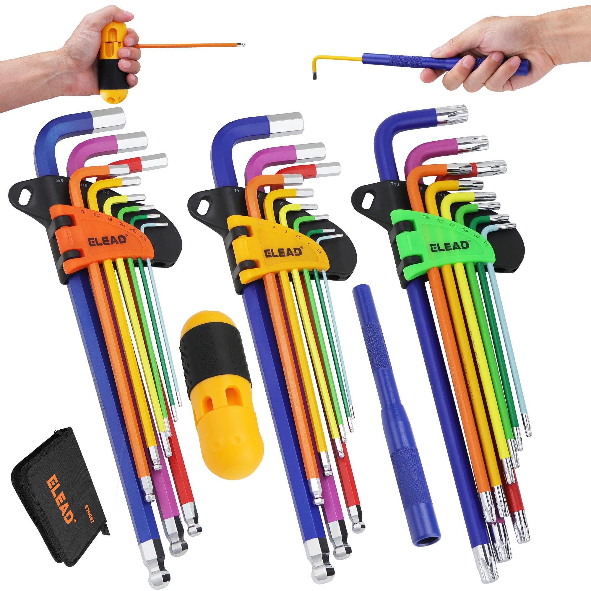 ⭐︎M.U.⭐︎ ELEAD Hex Key Allen Wrench Set: 29-Piece Rainbow Colored Hex