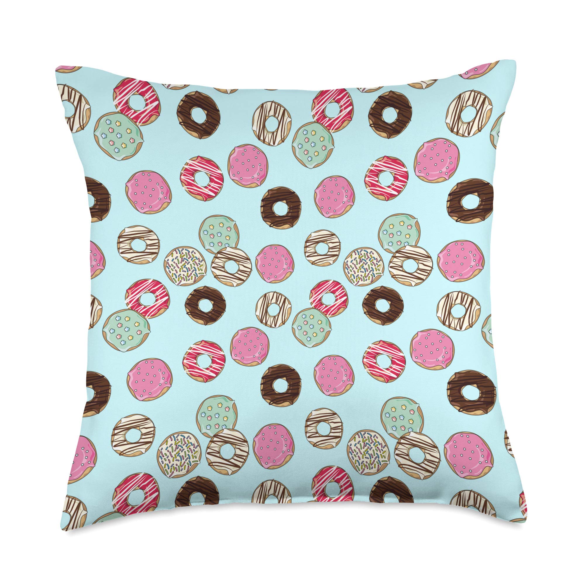 Donuts Doughnuts Pattern Cuter Donut Sweet-Lovers Throw Pillow