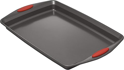 Miniatura 5 de Rachael Ray Utensilios antiadherentes para hornear con agarres que incluyen sartén antiadherente, bandeja para hornear, moldes para pasteles y