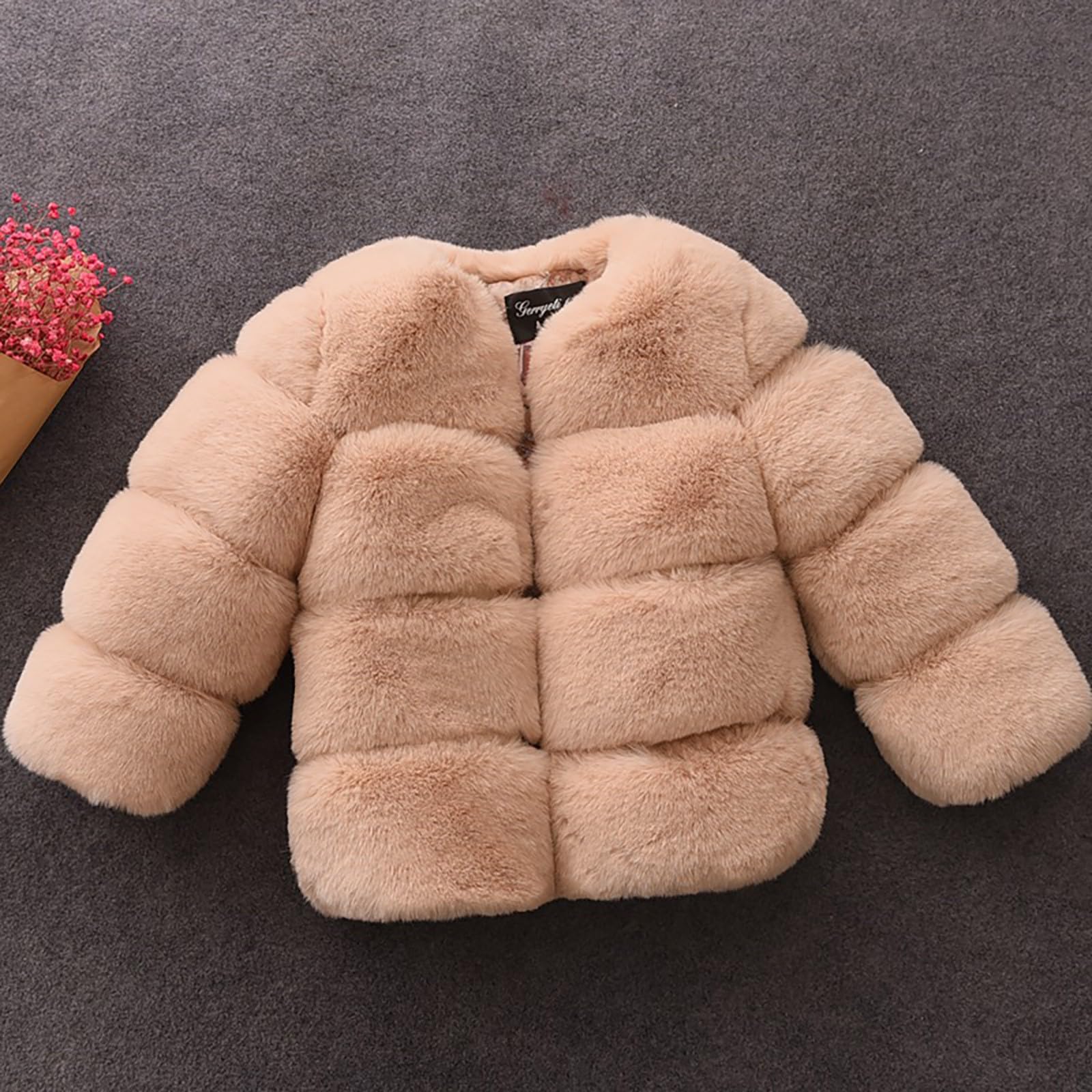 Generisch Ropa de niños Empalme Engrosada Abrigo de niño pequeño y grande Abrigo de niña y ropa de algodón caliente de invierno Suéter para niñas