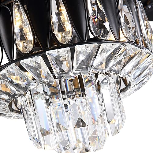 Miniatura 5 de Ventilador de techo de cristal de 52 pulgadas, control remoto, motor de silencio y 5 cuchillas reversibles de madera, ventilador de techo moderno de