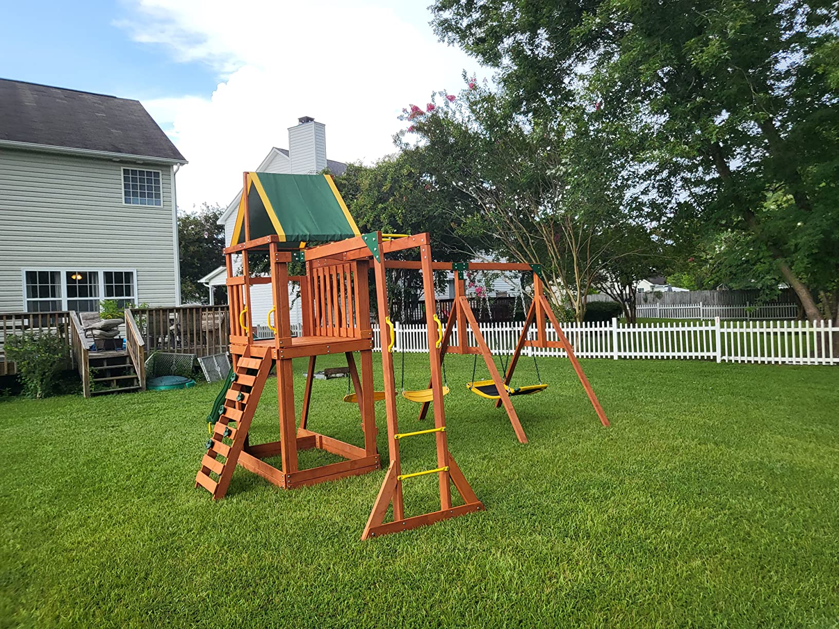 59/mo Finance Sportspower Amazon Exclusive Olympia Wood Swing Set