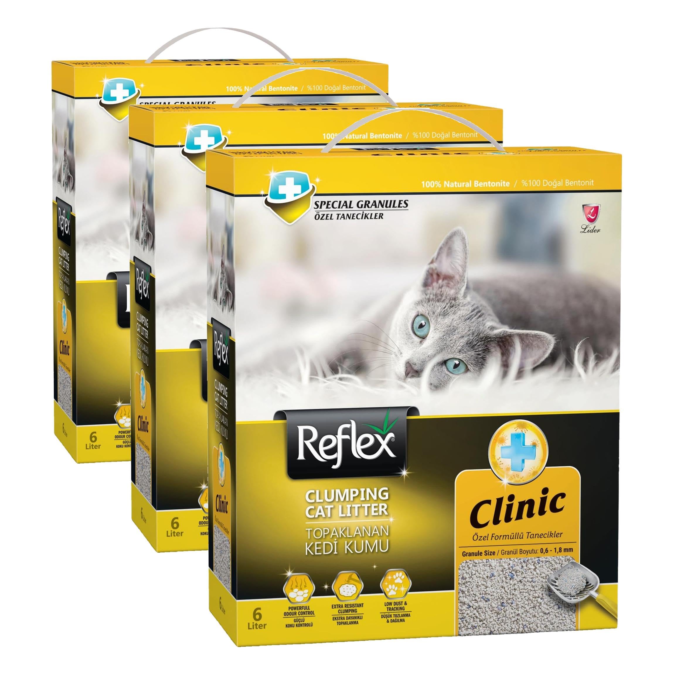 Reflex Box Klinik Kedi Kumu, 6 L (3 paketi)