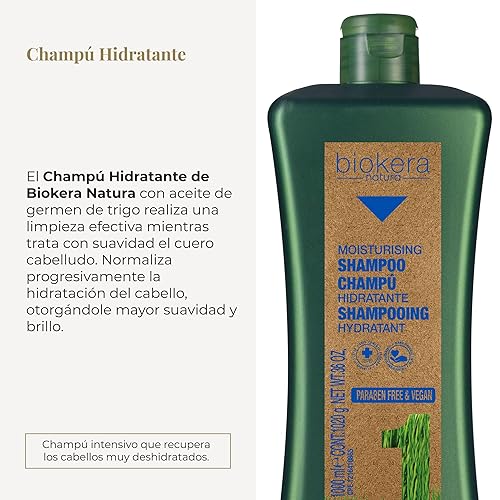Miniatura 2 de Salerm Biokera Natura Champú Hidratante, 36 onzas  33.8 fl oz