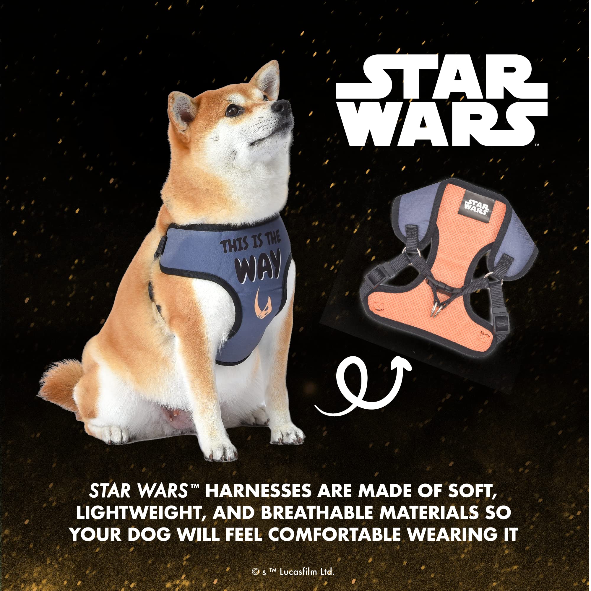 STAR WARS for Pets The Mandalorian: Mandalorian Dog Harness Small (S) - Image 4