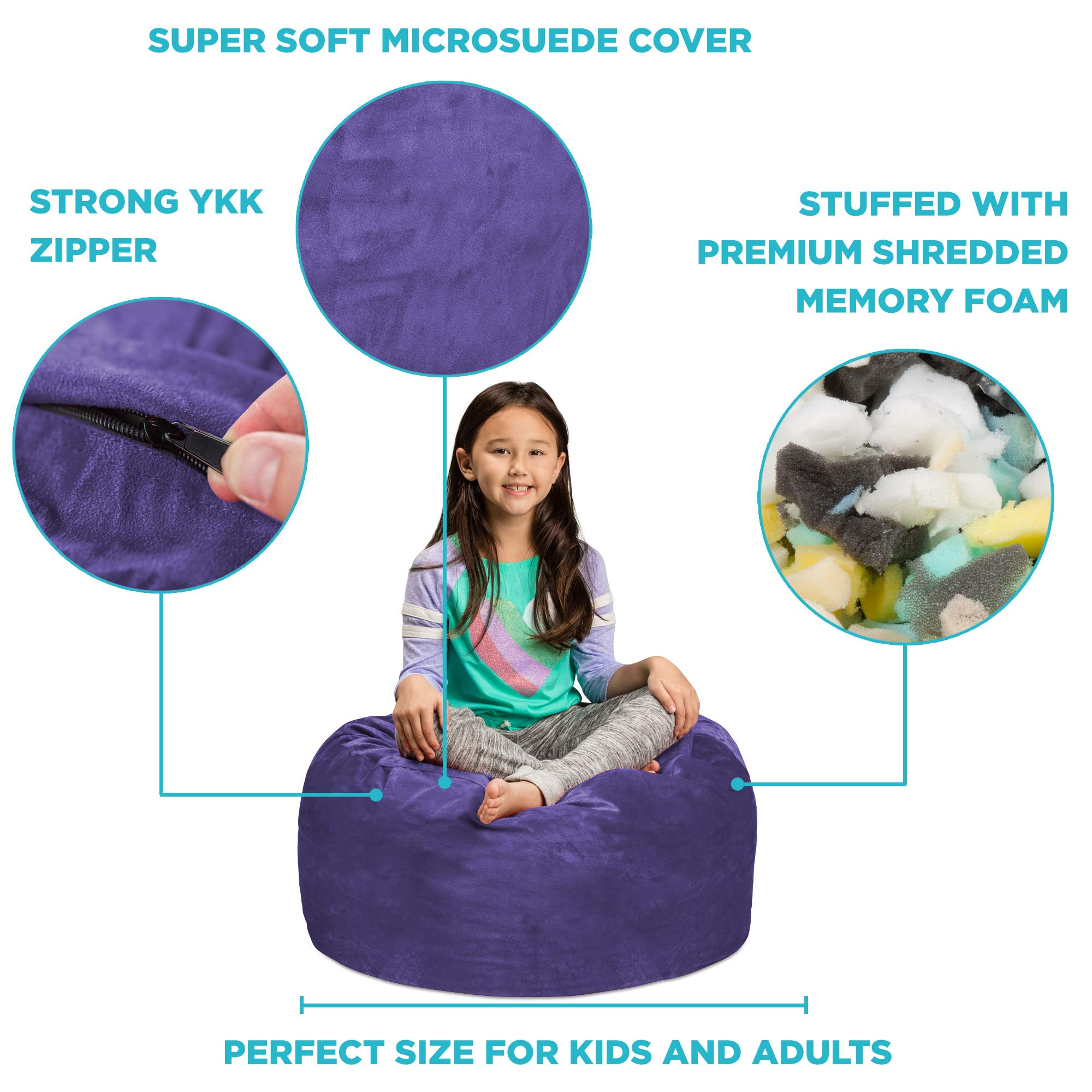 Sofa Sack Plush Ultra Soft Kids Bean Bag Chair Memory Desertcart