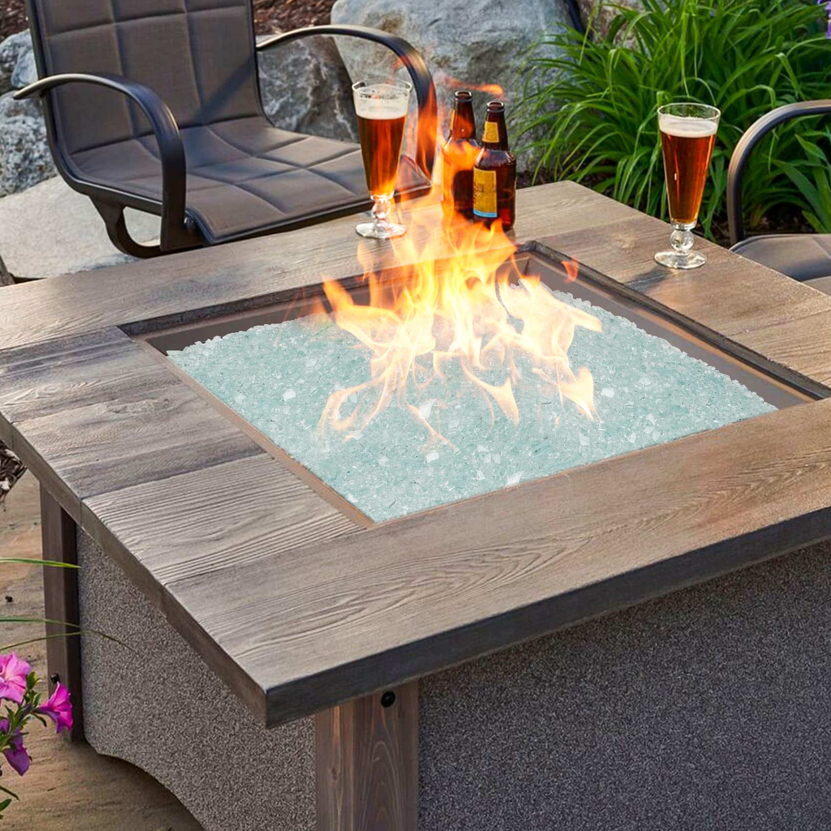 Fire Pit Rocks Recycled Fire Glass Rocks - Decorative Media For Gas Fire  Pits \u0026 Fireplaces | Heat Resistant Fireplace Glass Fire Pit/fireplace Glass  Doors, image size:1700x1700