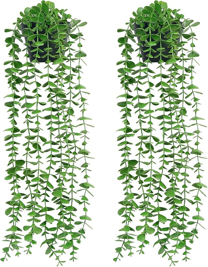 BTSD-home Künstliche Eukalyptus Pflanzen - 4er Set Mini-Kunstpflanzen Für Zuhause