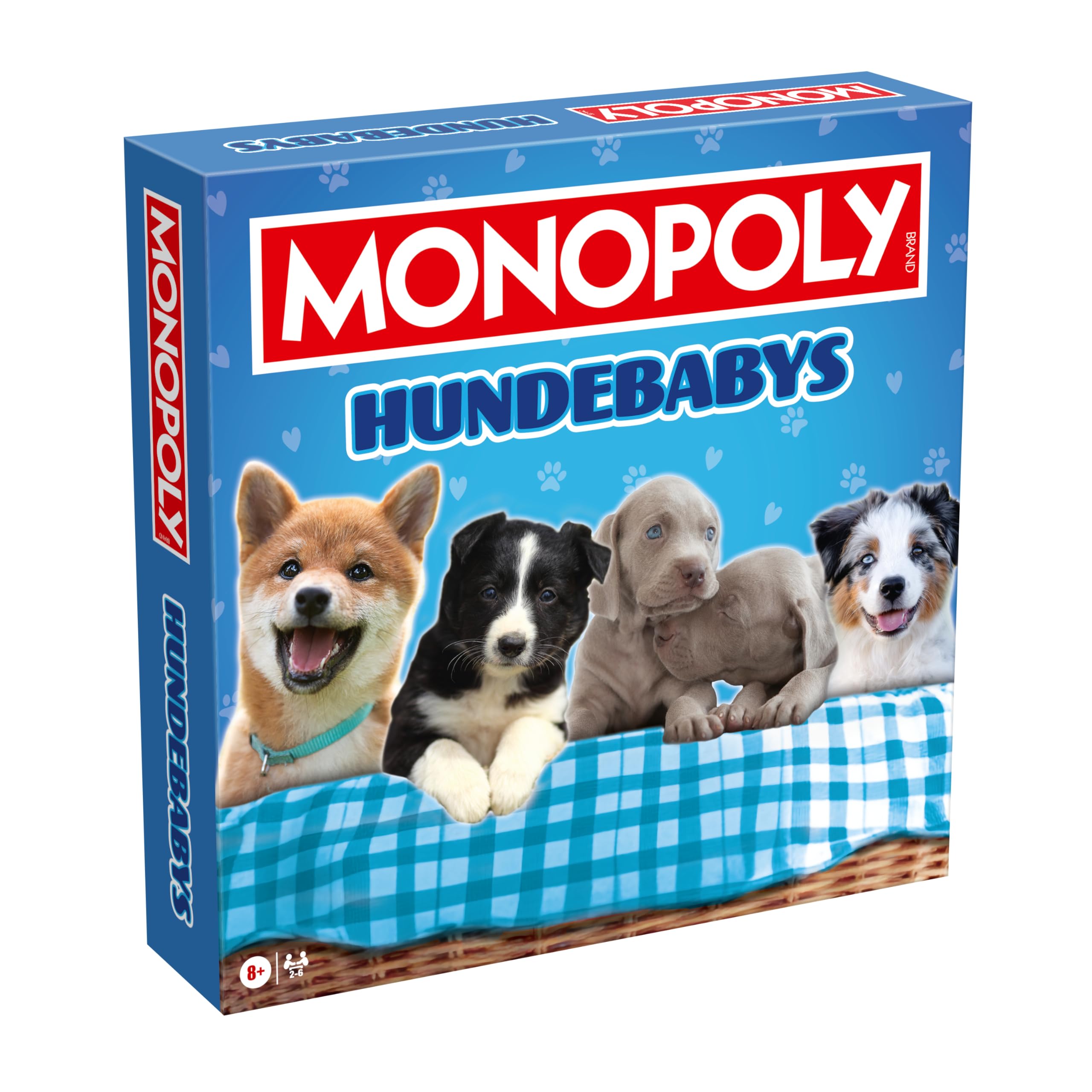 Winning Moves Monopoly Hundebabies Edition Monopoly - Juego para fans de la familia, estrategia, juegos de mesa para perros – 2-6 jugadores a partir de 8 años – alemán