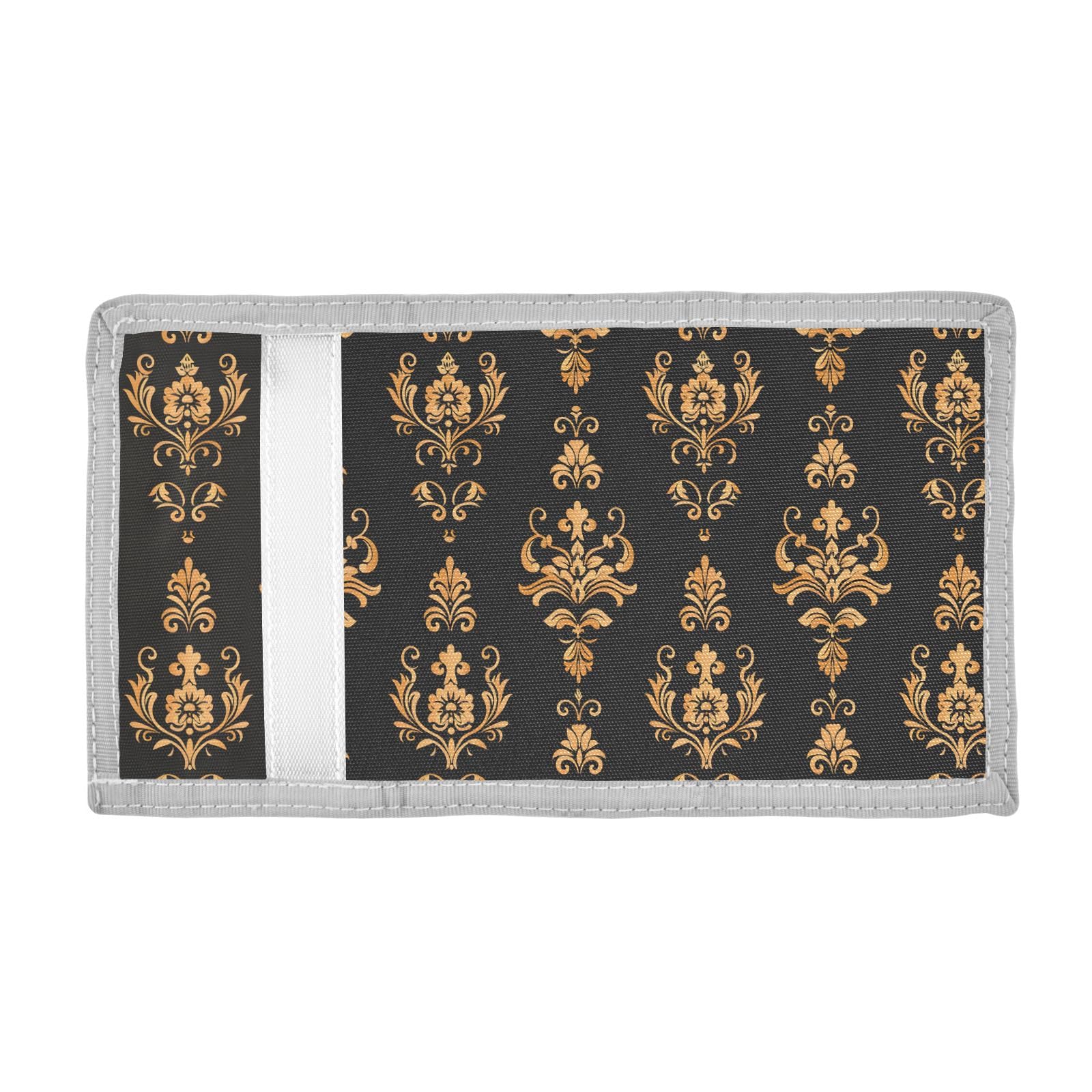 ALAZA Kids Wallets for Boys Girls Toddler Trifold Wallet Children Small Flower Indian with Zipper Coin Pocket