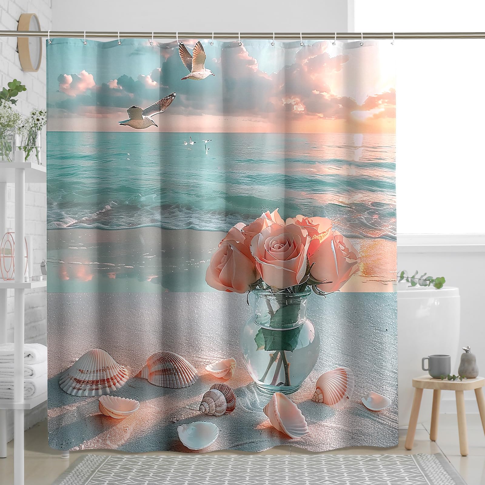 Beach Fabric Shower Curtain 15 Ways To Do A Beach Themed Bathroom In