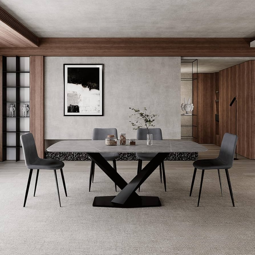 Amazon｜MUTUKI テーブル セラミック天板 ダイニング 大理石柄