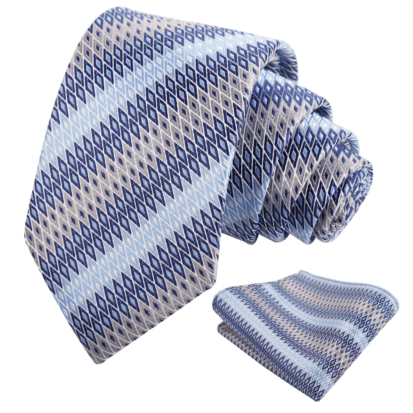 Alizeal Mens 3.15'' Gradient Novelty Tie Set with Pocket Square