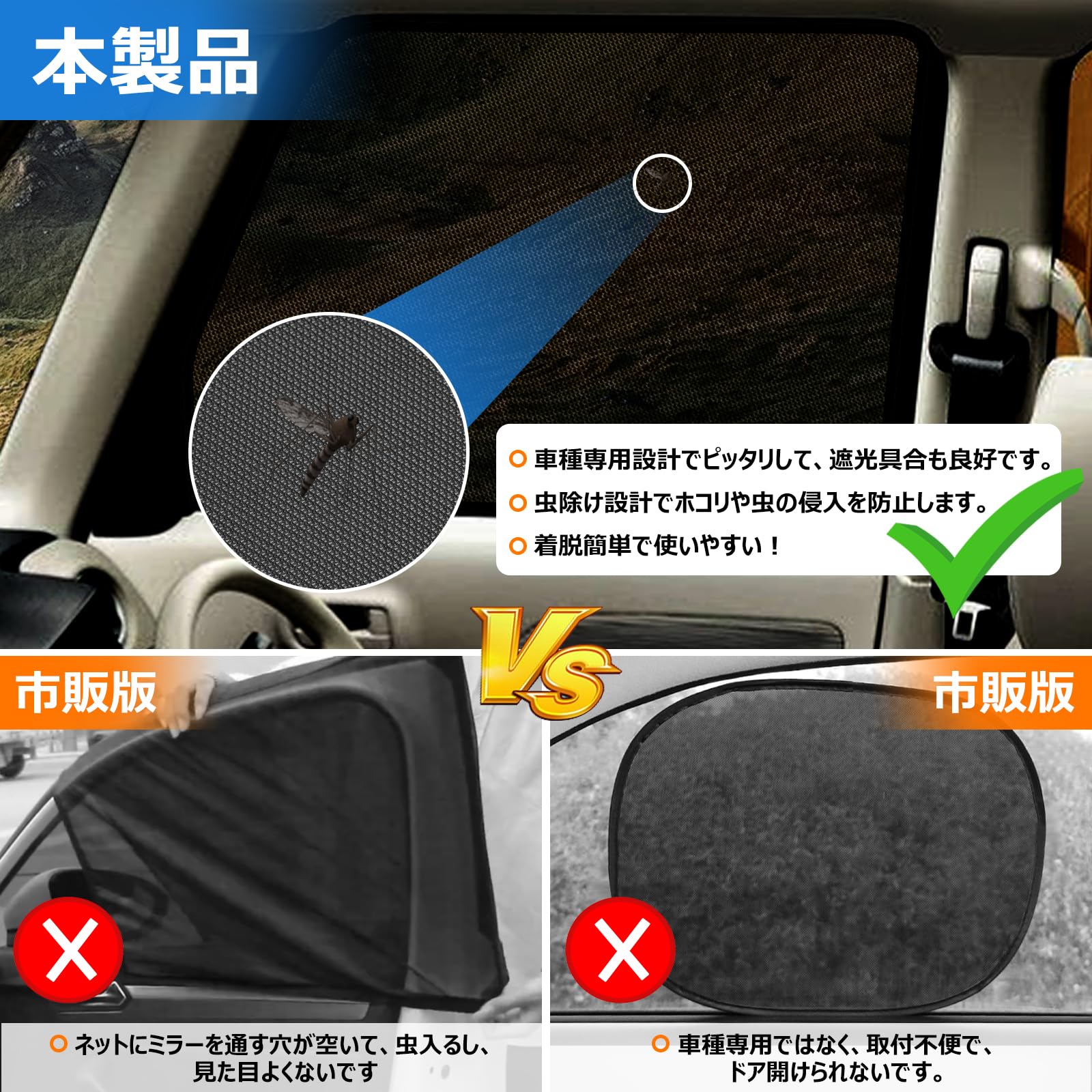 Amazon | BLUESEATEC ホンダ N-BOX JF3 JF4系 2代目 遮光 メッシュ