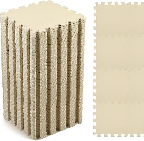 Nuanchu 60 piezas de rompecabezas de espuma para niños, tapete de juego de espuma de color sólido con bordes entrelazados, alfombra de suelo disponible en Yaxa Colombia
