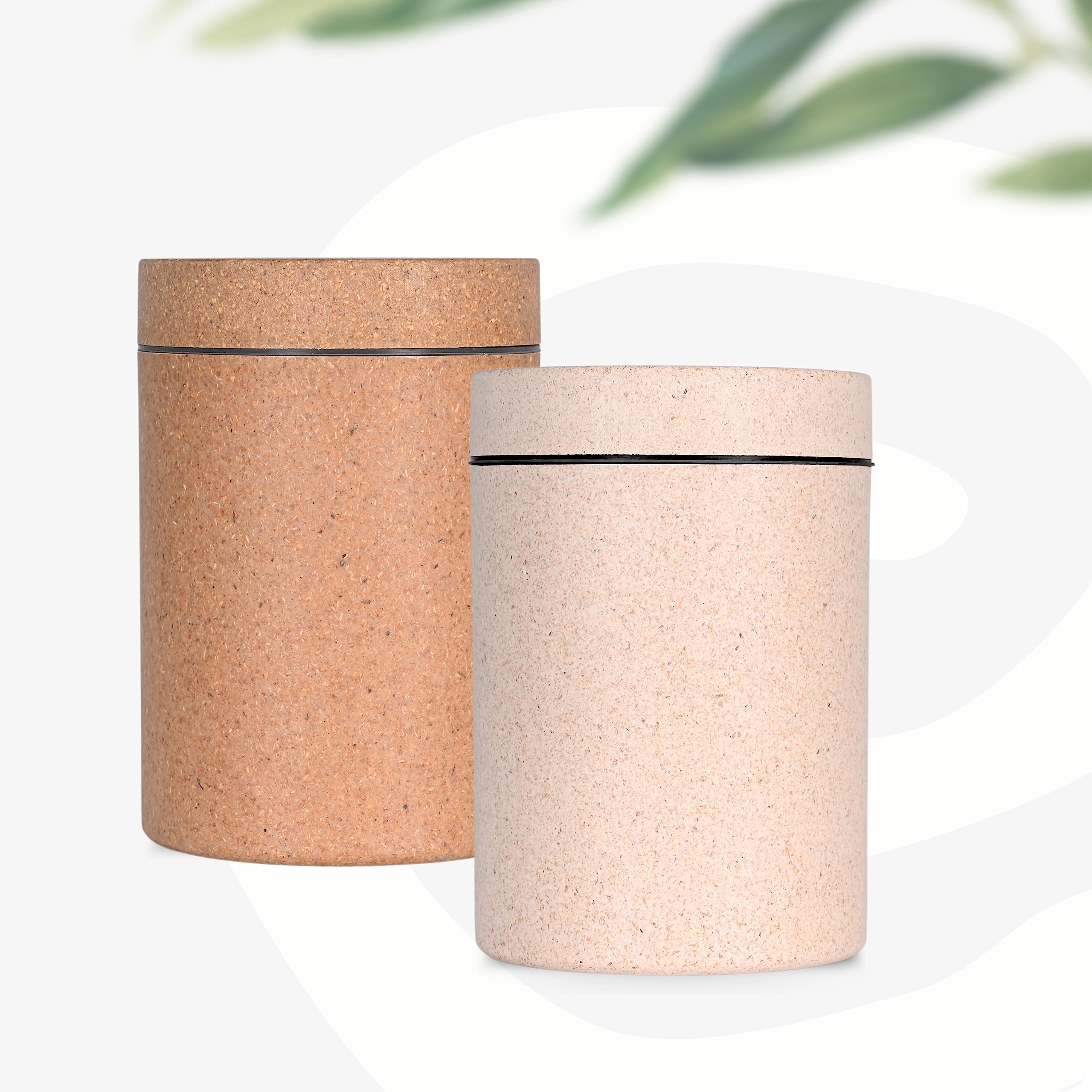 Eha Earth Friendly Canister with Air Tight Lid | Food Storage Container Jars Set of 2 | Made with Rice Husk and Bamboo Fibers | 700ml | Sand Castle-Tortilla (B0CBPDKY24) Amazon Price History, Amazon Price Tracker