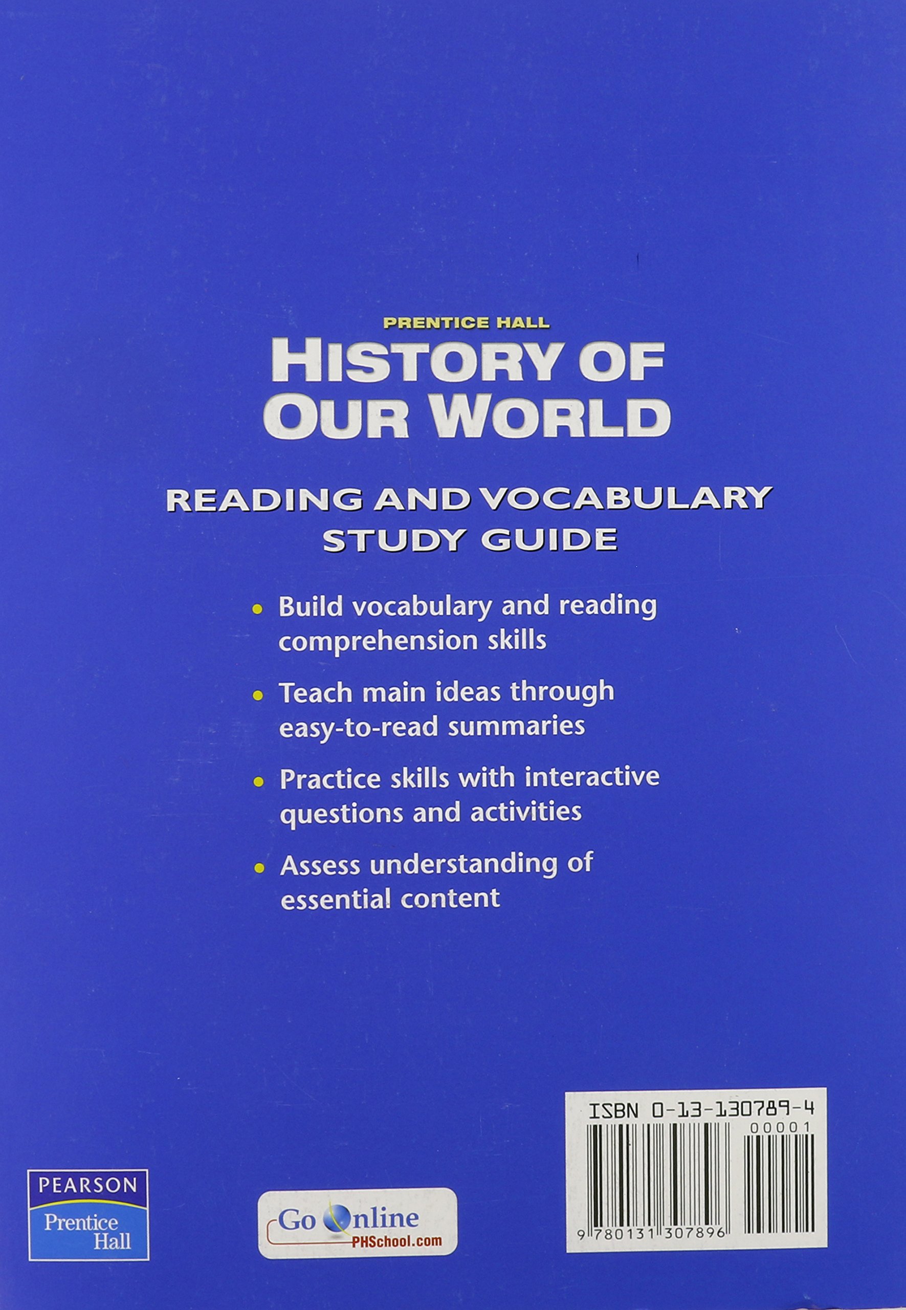 Prentice Hall History of Our World Reading and Vocabulary Study Guide 2005c