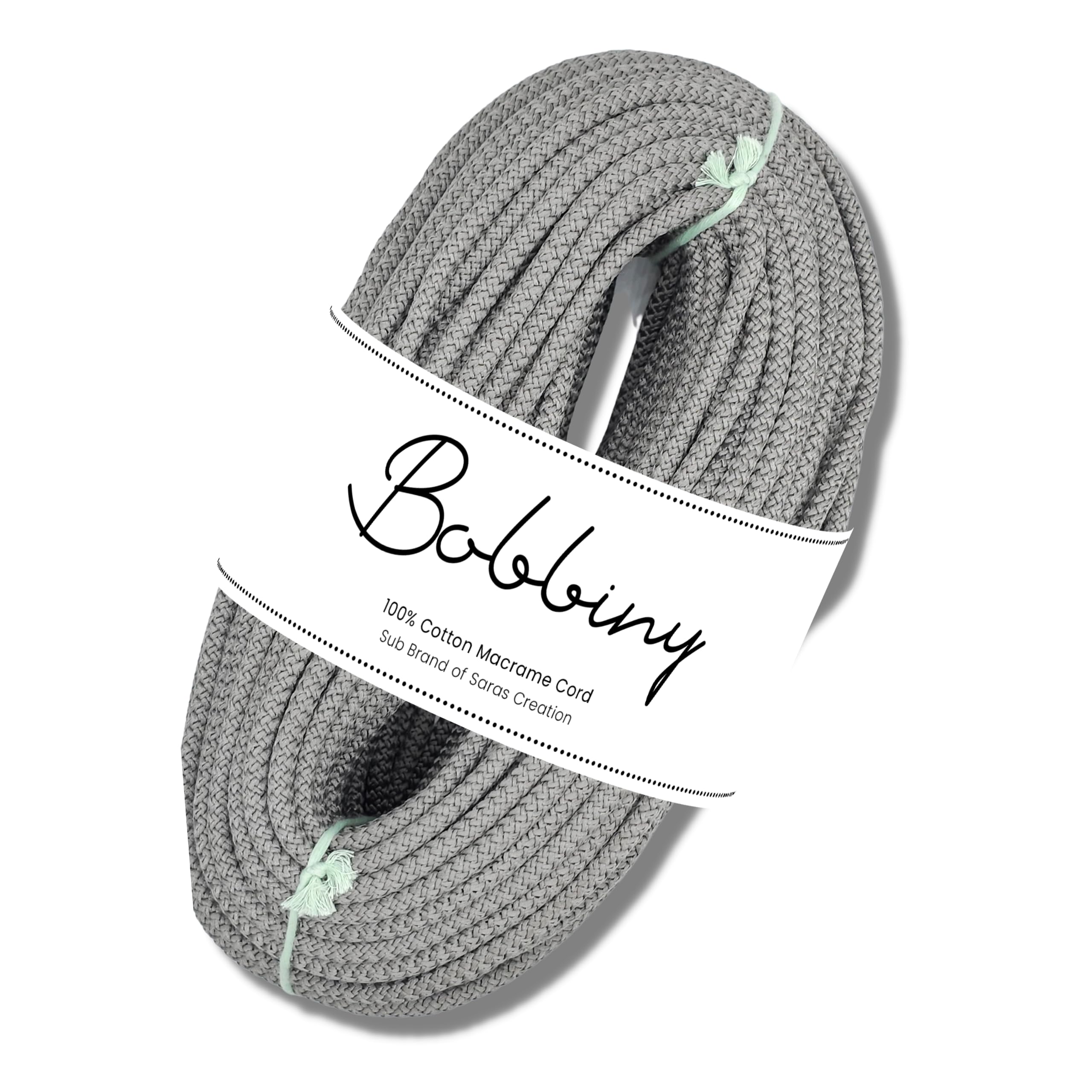 BOBBINY Furniture Polyester Rope Solid Braided 6MMx25 Meter Rope for Camping, Sports and Outdoors, Construction, Moving, Furniture | Laundry Clothesline | Clothes Drying Line (Grey)