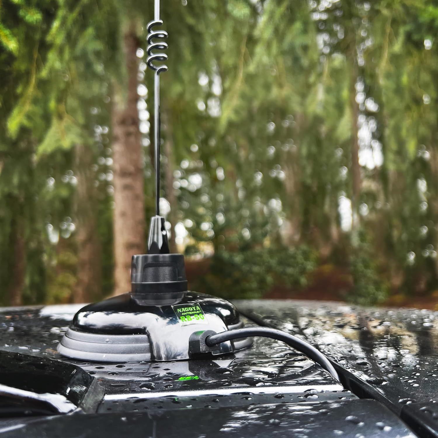 Nagoya RB-50 Premium Magnet Mount for NMO Antennas - Heavy Duty, Universal Compatibility with 18' RG-58A/U Cable & PL-259 Connector - Secure & Durable with Enhanced Signal Performance