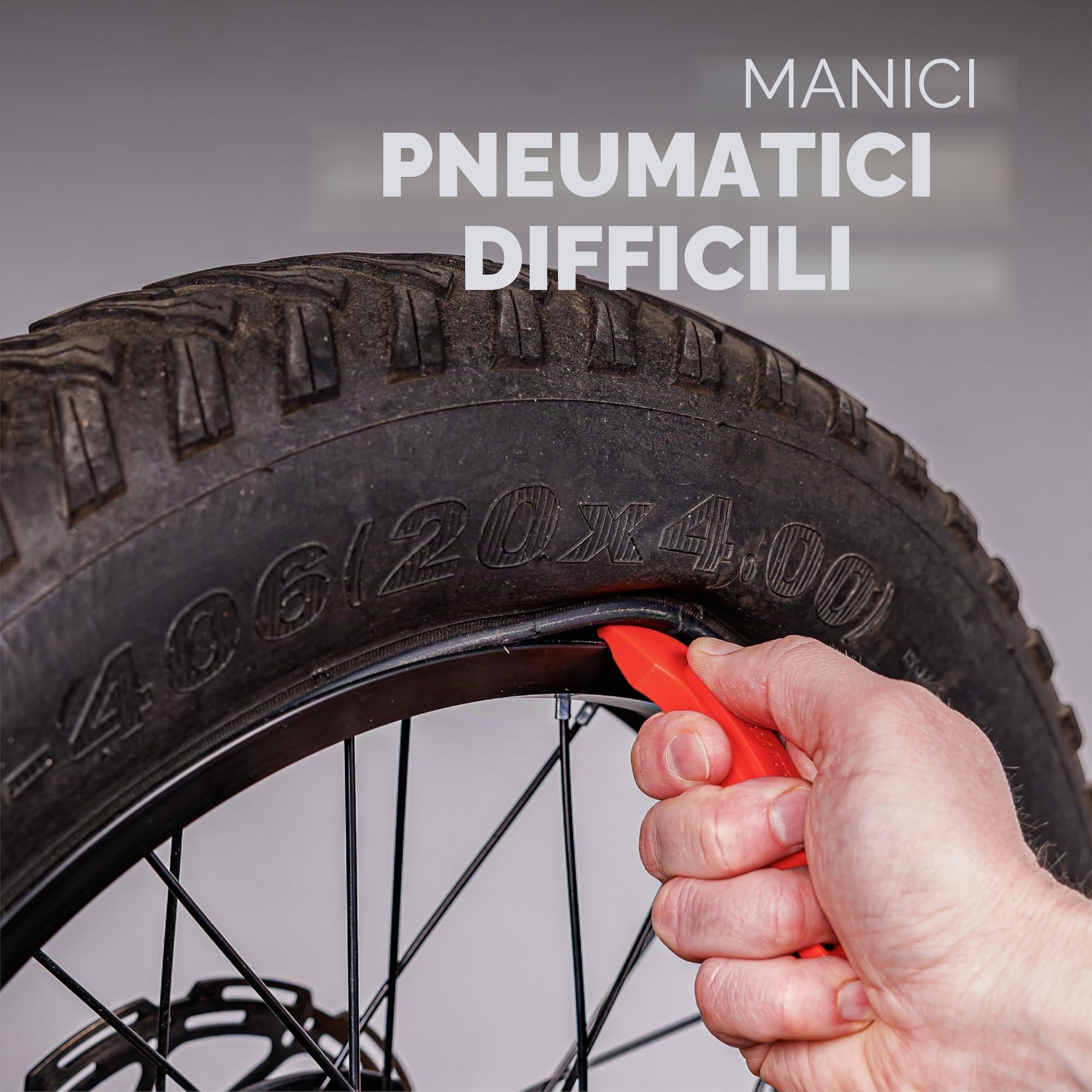 Gorilla Force Cacciagomme per Bici Ultra Resistenti Rosso Fuoco Confezione da 4